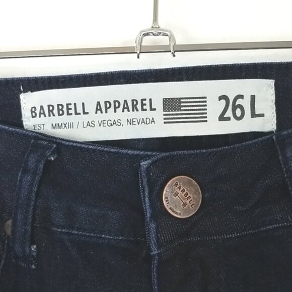 BARBELL APPAREL Dark Wash Skinny Jeans, size 26L - Picture 8 of 9